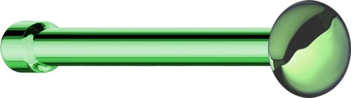 Produktbild Star Piercing Nasenstecker gerade mit Kuppel grün (ohne Messing, Chirurgenstahl 316L)