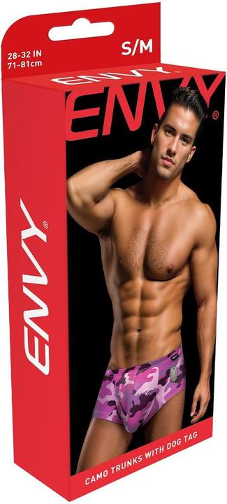 Envy Xgen Camo Trunks With Dog Tag-Pink-L/Xl Waist 36" - 40" (L)