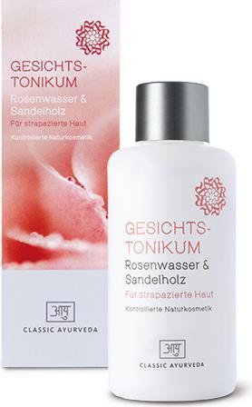 Classic Ayurveda Tonico viso acqua di rose e sandalo (Acqua tonica, 100 ml)