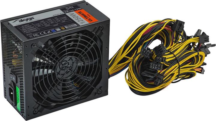 Actual product image Akyga Ultimate ATX Power Supply 1250W AK-U4-1250 80 PLUS Gold bitcoin miner (1250 W)
