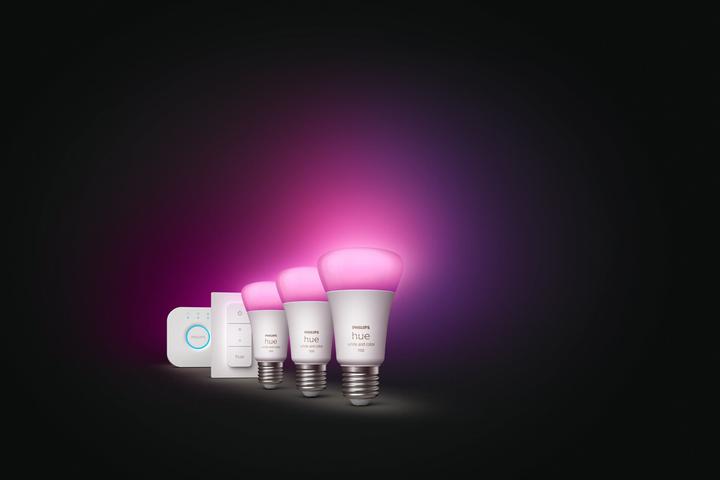 Produktbild Philips Hue White & Color Ambiance BT Starter-Set (E27, 9 W, 1100 lm, 3 x, F)