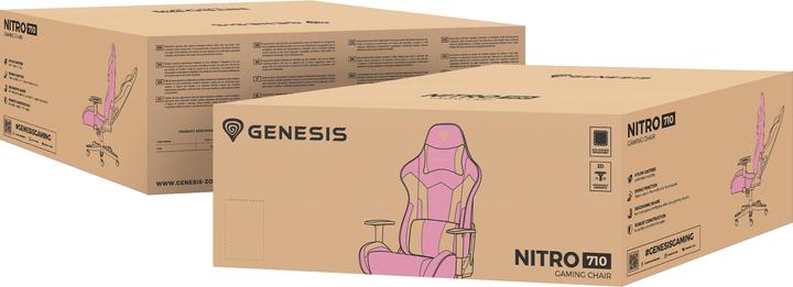 Actual product image Genesis Nitro 710 PC gaming chair Air filled seat White