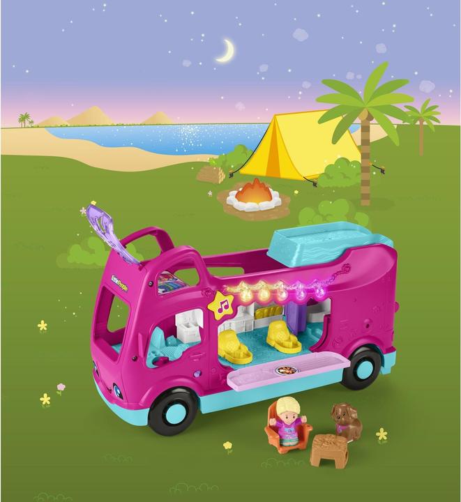 Image du produit Fisher-Price Little People Barbie Little Dreamcamper Set de jeu avec lumières et sons, 2 figurines (85)