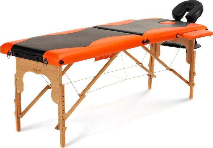 Body Fit 2-piece massage bed two colors black - orange (1041)