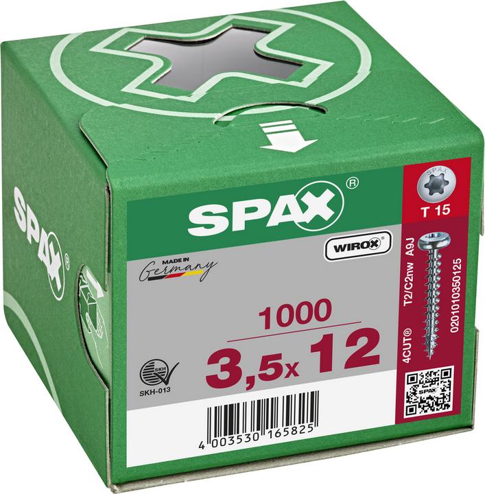 Actual product image Spax Chipboard screws PH T15 3,5x12 mm (1000 Screws per piece)