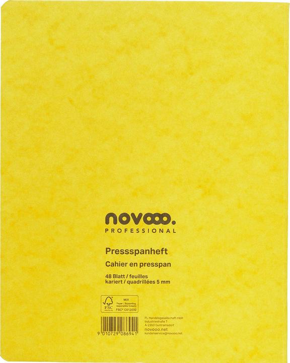 Image du produit Novooo Pressspanheft (175 x 220 mm, Quadrillé)