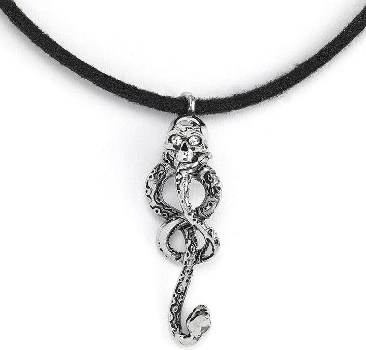 GED Harry Potter Dark Mark Tattoo Choker Necklace (Zinklegierung, Kunstleder)