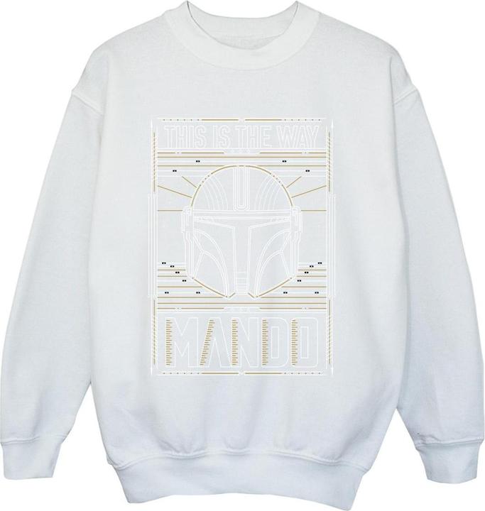 Star Wars The Mandalorian The Way Outline Helm Sweatshirt Jungen
