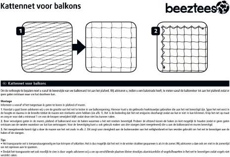 Image du produit Beeztees Filet de protection pour chats sur les balcons