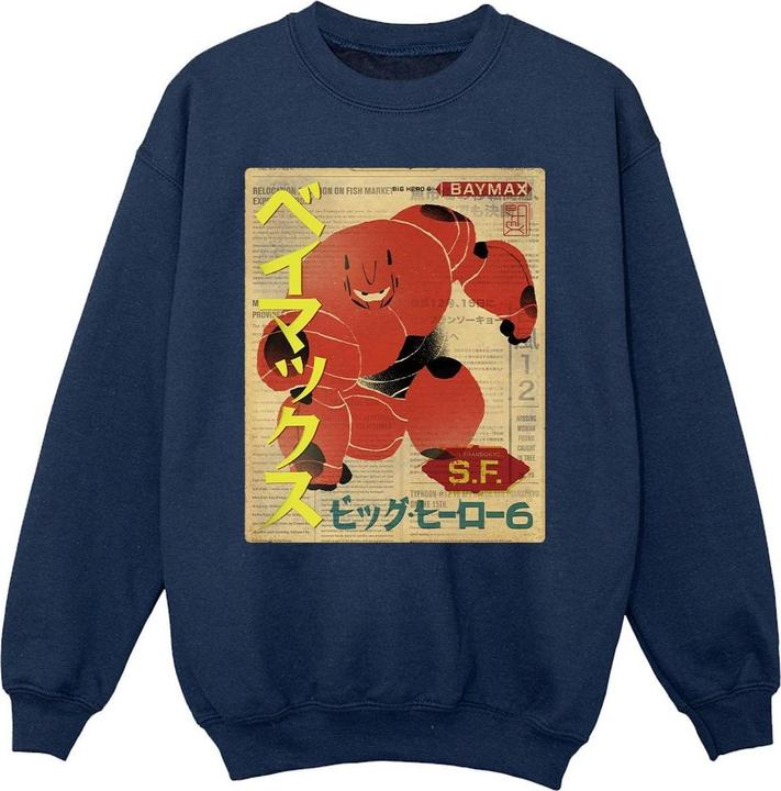 Immagine prodotto Disney Big Hero 6 Baymax Baymax Newspaper Felpa Ragazze (152, 158)