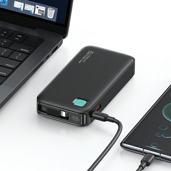 Actual product image Usams Powerbank ze zwijanym kablem Retractable Lightning 10000 mAh PD 20W Fast Charge XY Series czar