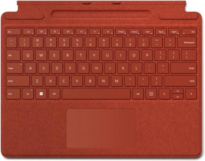 Actual product image Microsoft Surface Pro Signature Commercial Keyboard Poppy Red 8XB-00027 for Pro 8