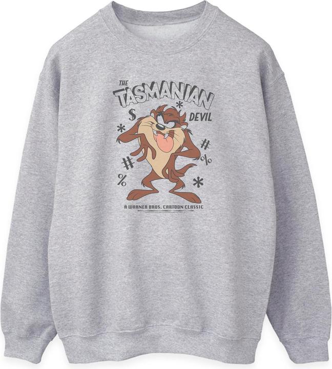 Image du produit Looney Tunes Diable de Tasmanie Sweat-shirt Vintage Heather (XL)