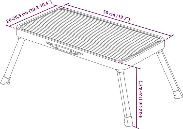 Image du produit ProPlus Einzeltrittstufe klappbar für Werkstatt, Haushalt, Wohnwagen oder Wohnmobil (Escabeau, 50 cm)