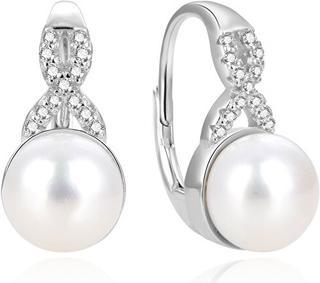 Produktbild Beneto Charming silver earrings with real pearls AGUC870PL (L)