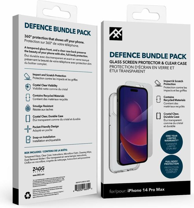 Actual product image Zagg Ifrogz Cases Defence Glass Ip (Apple iPhone 14 Pro Max)