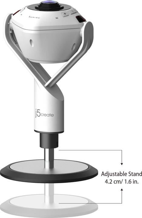 Produktbild j5Create JVU368-N 360°-AI-gesteuerte-Webcam mit Freisprecheinrichtung (2.10 Mpx)