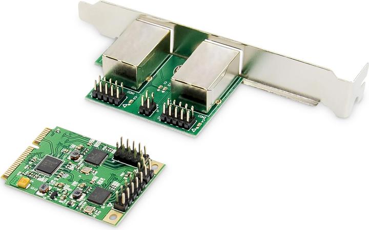 Produktbild Digitus Dual Gigabit Ethernet Mini PCI Express Netzwerkkarte (Mini PCI Express)