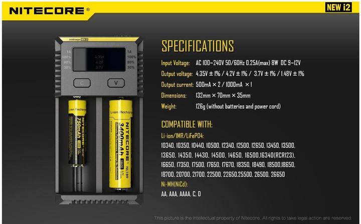 Actual product image Nitecore New i2 (1 pcs., 18650, Chargers without battery)