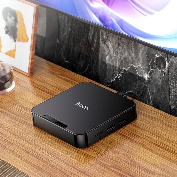 Produktbild Hoco Headphone with microphone TV box WiFi HD DQ08 black (16 GB, Android 10)