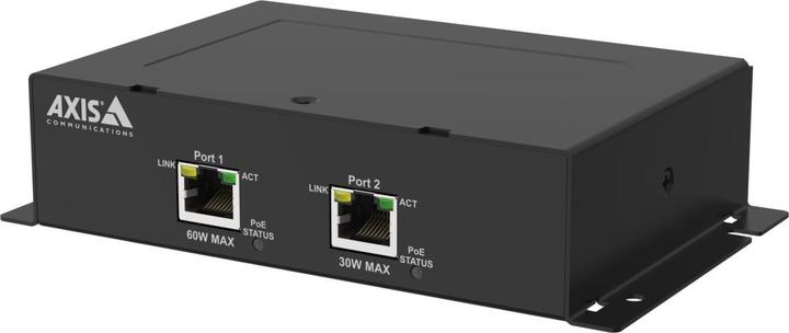 Axis TU8010 ESTENSORE POE A 2 PORTE (802.3bt (PoE+++), 802.3af (PoE), 802,3at (PoE+), 30 W)