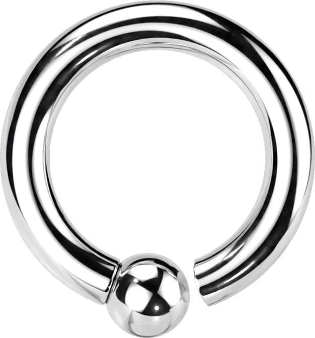 Produktbild Star Piercing Ball Closure Ring Innengewinde silber (Titan G23, ohne Messing)