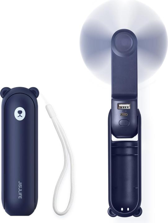 Actual product image Jisulife Handheld Fan Life8 blue
