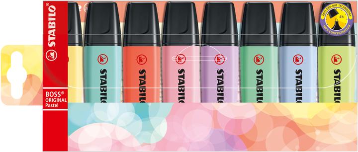 Produktbild STABILO BOSS ORIGINAL Pastel Textmarker (Assortiert, 5 mm, 8 x)