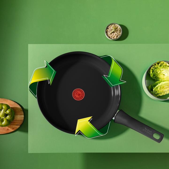 Image du produit Tefal Set de poêles + set de casseroles / poêle à frire Renew Black On 24cm + 28cm (24 cm, Poêle à frire, Ensemble de casseroles et de poêles de cuisson, Fonte d'aluminium, Céramique)