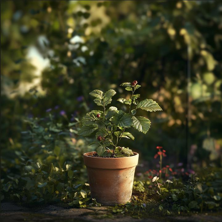 Produktbild Plant in a Box Rubus fruticosus Thornfree - 4er Set Brombeerpflanzen (50 cm)