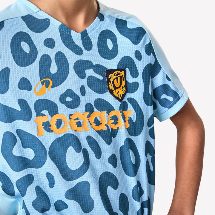 Produktbild Kipsta Mädchen Fussball Trikot - Viralto Leopard blau (8, 9, 10)