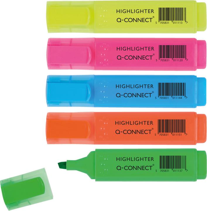 Produktbild Q-Connect Textmarker Economy (Mehrfarbig, 1 mm, 4 x)