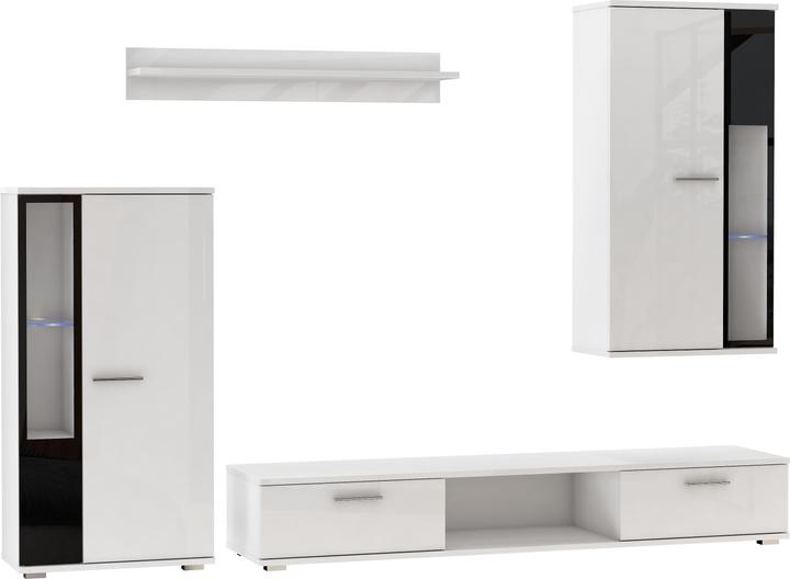 Produktbild ADRK Furniture Wohnwand mit LED-Beleuchtung LEON (40 x 40 x 120 cm)
