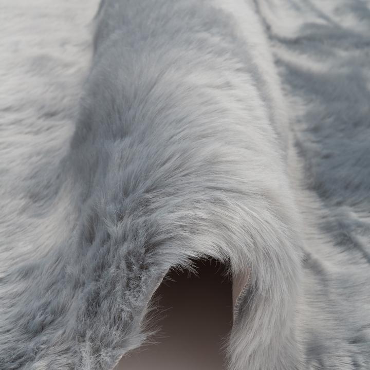 Actual product image Pergamon Luxury Super Soft Fur Rug Aspen Round Melted (Round)