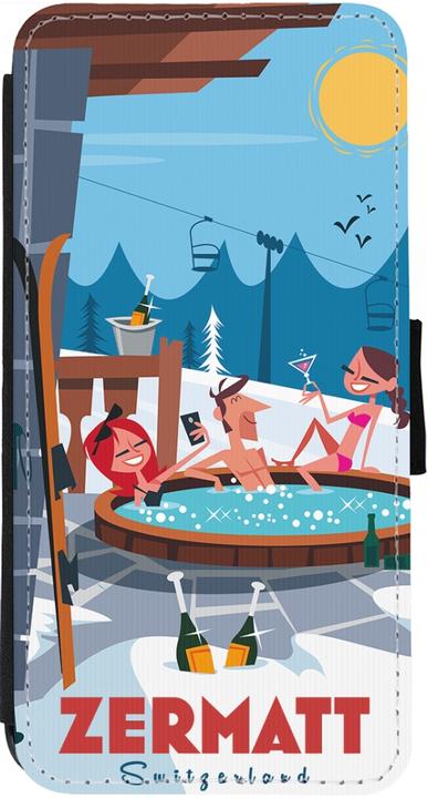 Image du produit PhoneLook Coque Wallet noir Zermatt Mountain Jacuzzi (Apple iPhone 12)