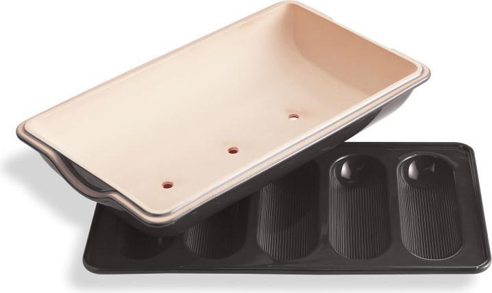 Produktbild Emile Henry EH795519 Baker Mini-Baguettes-Bäcker, Keramik, anthrazit