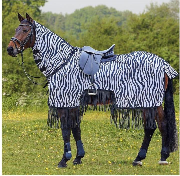 Produktbild Waldhausen Fliegenausreitdecke Zebra mit Fransen (135 cm)