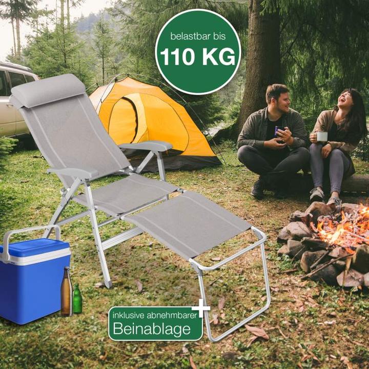 Actual product image Aktivshop Folding chair active camping with leg rest