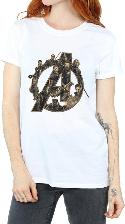 Actual product image Universal Textiles Womens/Ladies Logo Cotton Boyfriend T-Shirt (L)