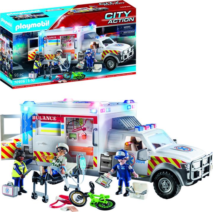 Produktbild Playmobil Rettungs-Fahrzeug: US Ambulance (70936, Playmobil City Action)