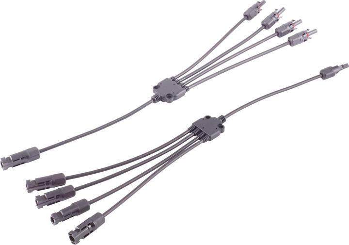 Actual product image Shiverpeaks S/CONN maximum connectivity PV4 T-adapter cable set, 4/1, 6mm², black/black, 30cm (0.30 m)