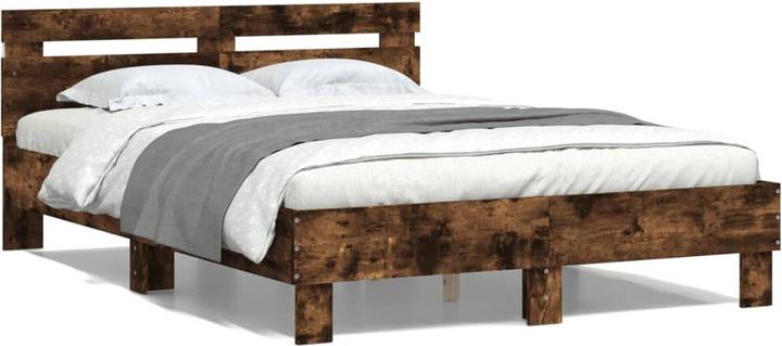 Produktbild VidaXL Bettgestell mit Kopfteil LED-Beleuchtung 120 x 190cm (120 x 190 cm)