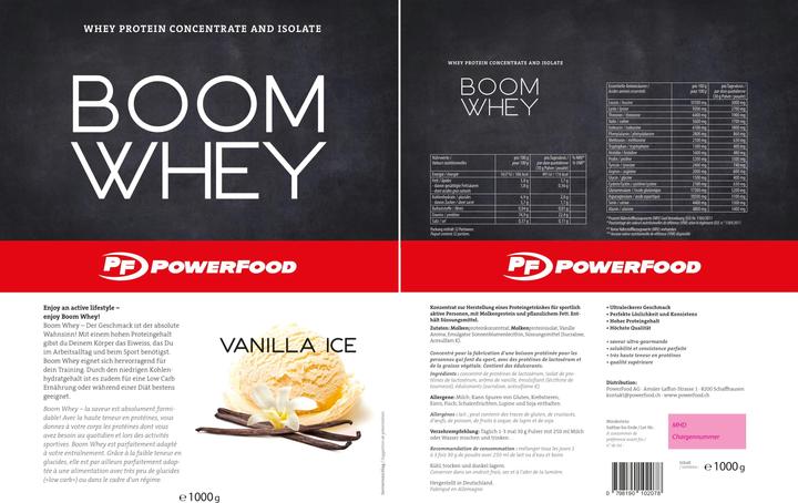 Produktbild PowerFood One Boom Whey (Vanille, 1 Stk., 1000 g)