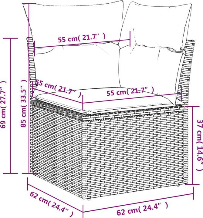 Actual product image VidaXL Garden sofa set
