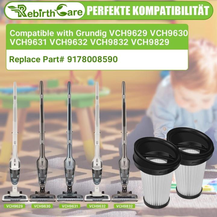 Immagine prodotto Plutoos VCH9632 Filtro per aspirapolvere Grundig VCH9629 VCH9630 VCH9631 VCH9632 VCH9832 VCH9829 Filtro per
