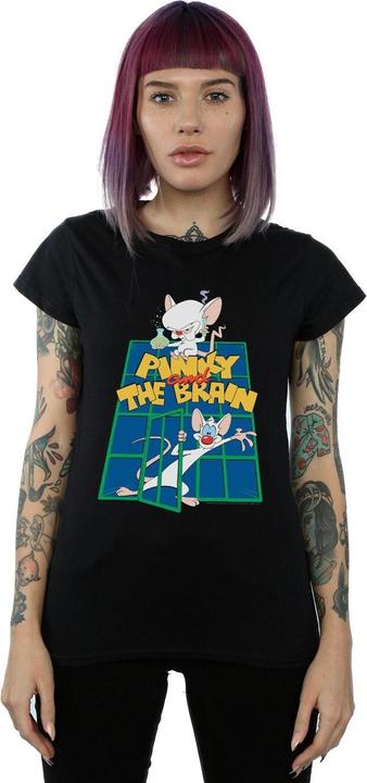 Actual product image Universal Textiles Womens/Ladies Pinky And The Brain Laboratory Cotton T-Shirt (XL)