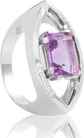 Produktbild Breuning RING - E.AMETHYST/Brill. 0,077 Ct. H/si (49, 750/18 K Gold)