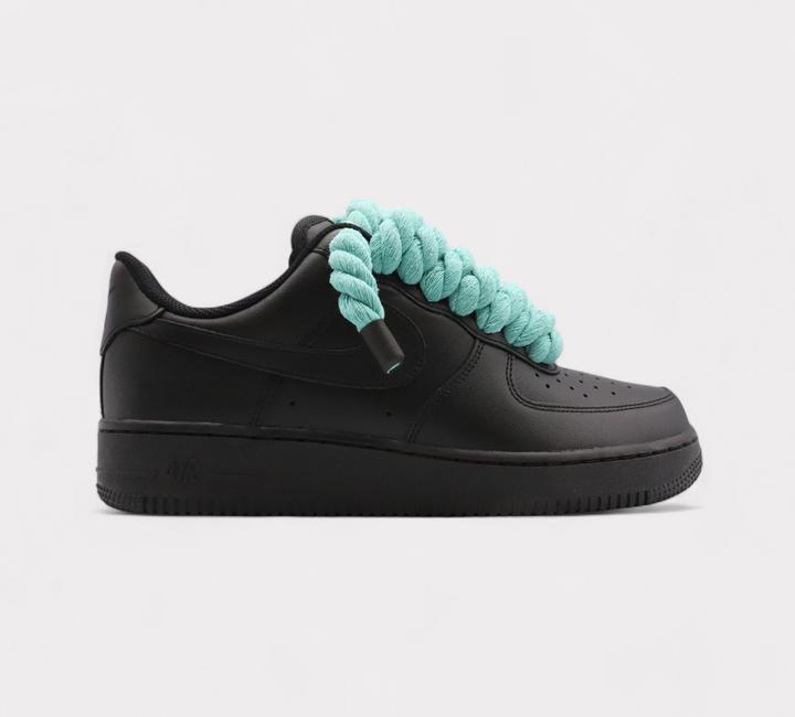 Black, Mint green