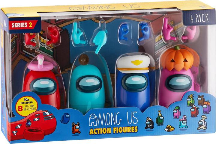 Productafbeelding Among us Actie Figuren - 4-pak - Doos met Vensters S2 (6230AU)