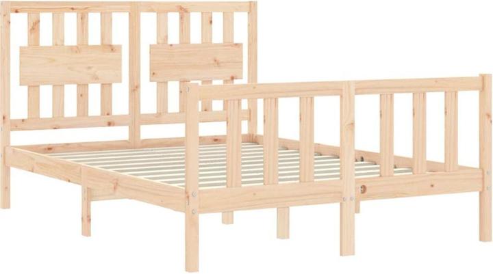 Produktbild VidaXL Massivholzbett mit Kopfteil 140x200 cm (140 x 200 cm)